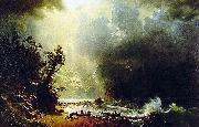 Albert Bierstadt Puget Sound, Pacific Coast Sweden oil painting artist